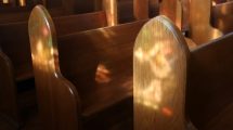 Empty church pews