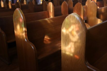 Empty church pews