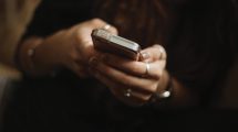 Person holding a smartphone