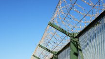 Barbed wire fence