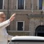 Pope Leo XIV in popemobile