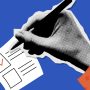 Hand checking a box on a ballot